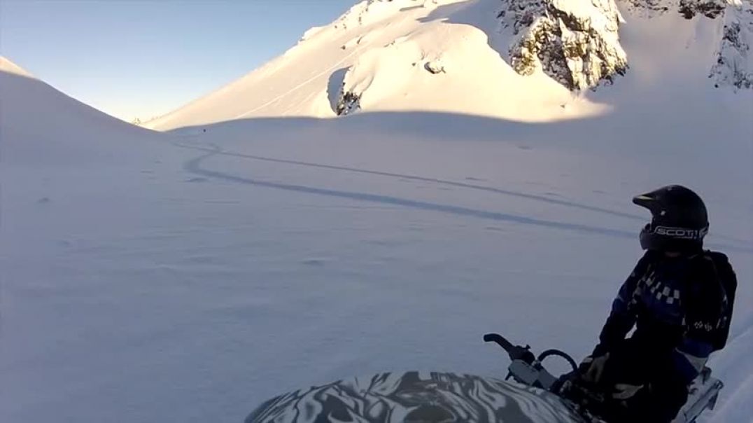 ⁣Snowmobiler taken down by avalanche