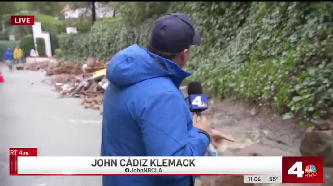 ⁣Homes and cars damaged in Studio City debris flow as winter storm pummels Southern California