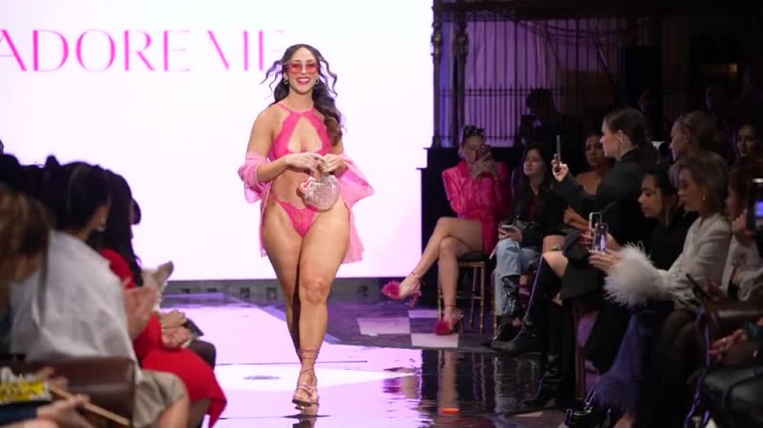 Meredith Morgan in Slow Motion 4k   Adore Me Lingerie New York Fashion Week 2023