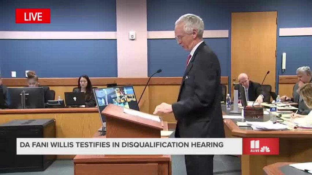 ⁣Judge instructs attorney to sit down in hearing on motions to disqualify DA from Trump case