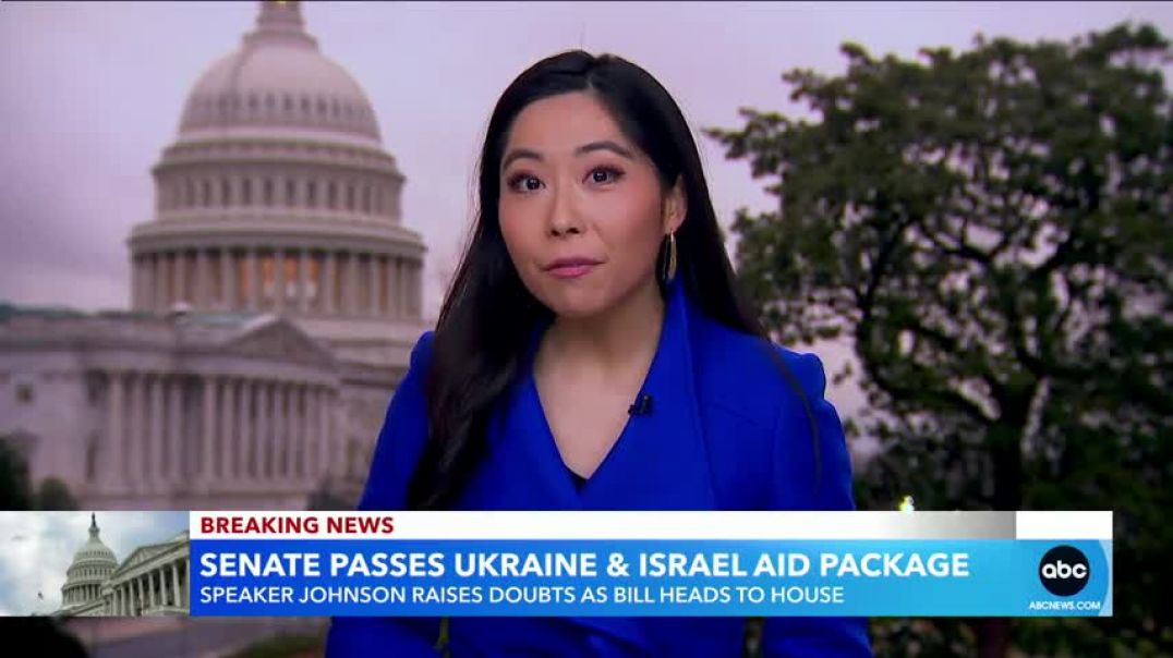 ⁣Senate passes aid bill for Israel, Taiwan, Ukraine, while facing GOP opposition in the House
