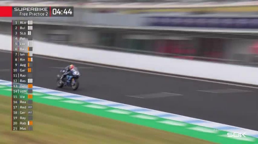 ⁣Last 5 minutes of the first FP2 session of the year!   2024 #AustralianWorldSBK