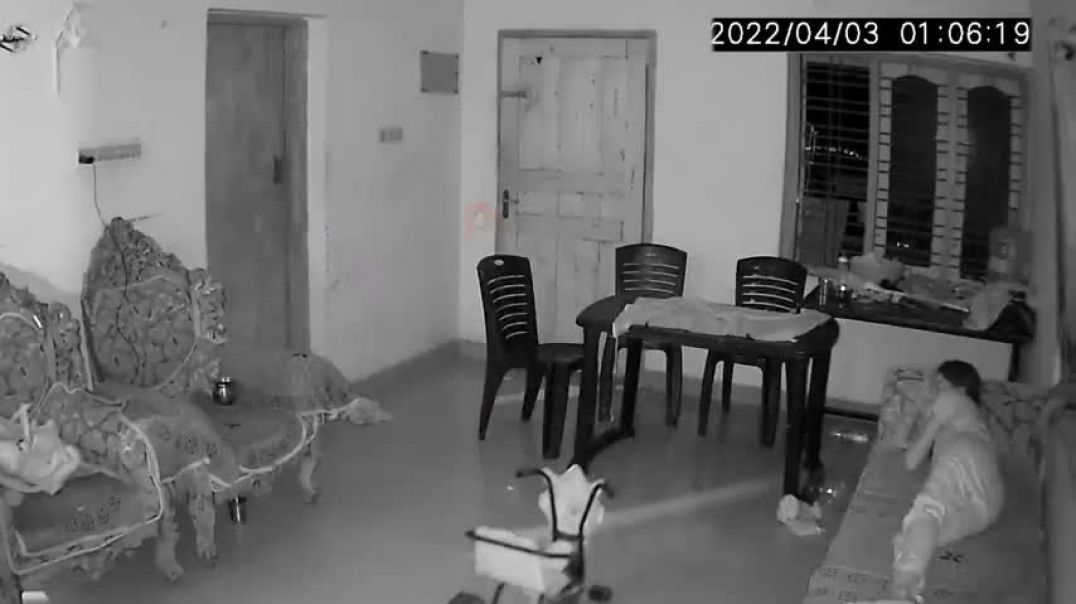 ⁣Ghost CCTV footage that disturbs anyone from sleeping inside the house