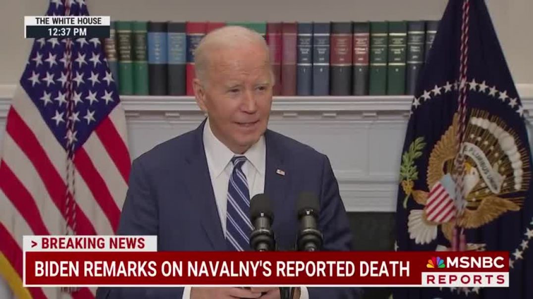 ⁣Biden 'outraged' by reports of Alexei Navalny's death