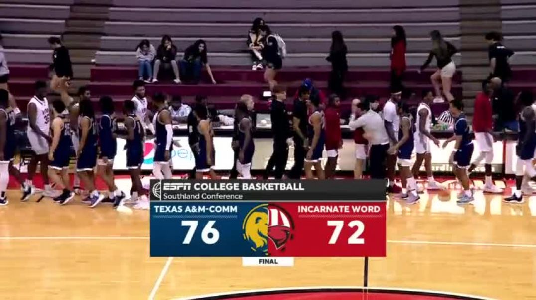 ⁣Brawl breaks out after handshake line altercation in Texas A&M Commerce vs. Incarnate Word