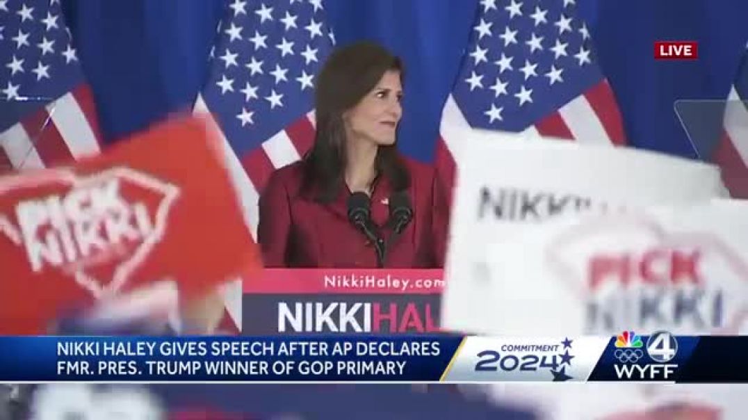 ⁣Nikki Haley speaks after Donald Trump wins SC GOP Primary