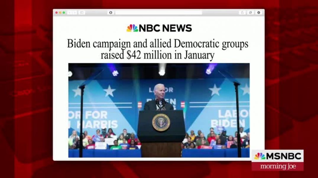 ⁣Biden campaign raises $42 million in January