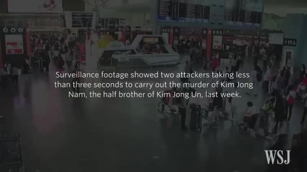 ⁣The Moment Kim Jong Nam Was Attacked CCTV Footage