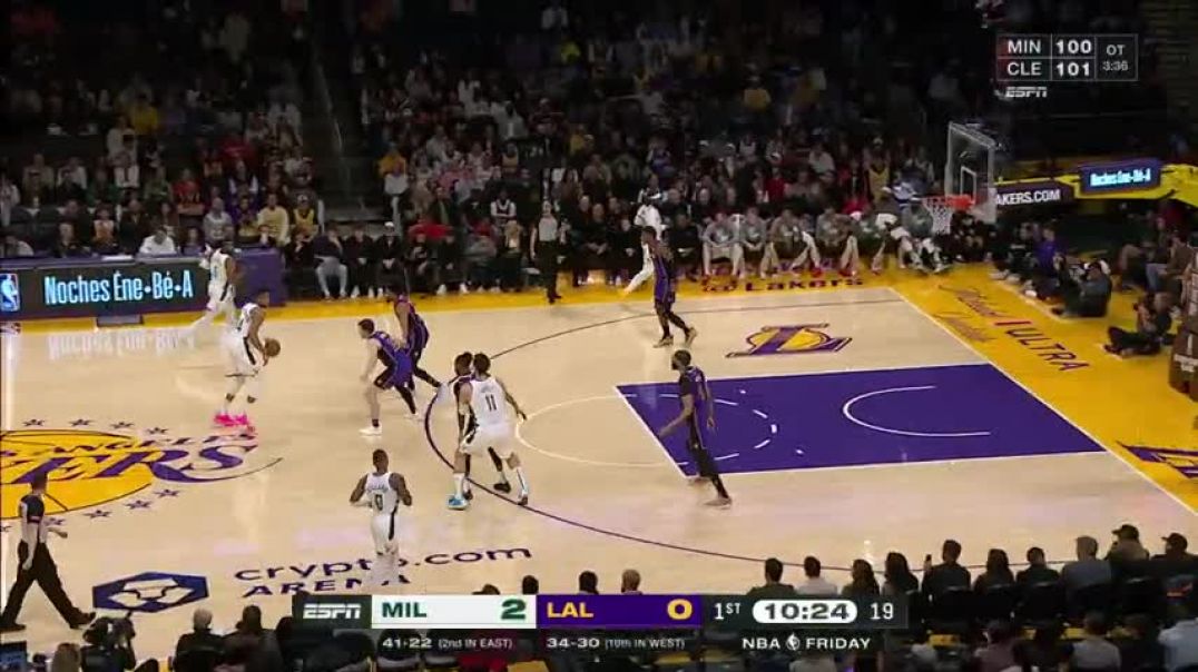 ⁣BUCKS at LAKERS   FULL GAME HIGHLIGHTS   March 8, 2024