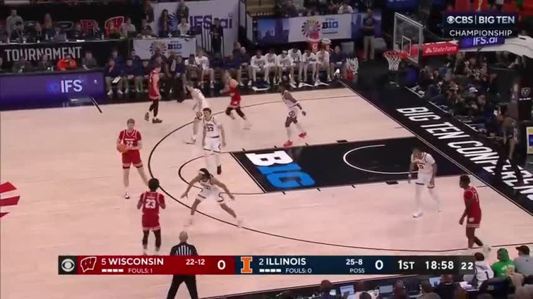 ⁣Wisconsin vs. Illinois College Basketball Extended Highlights I Big Ten Championship I CBS Sports
