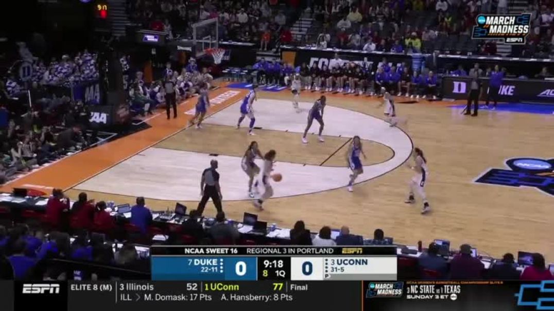 ⁣Duke vs UConn Highlights | 2024 NCAA Women's Basketball Championship - Sweet 16