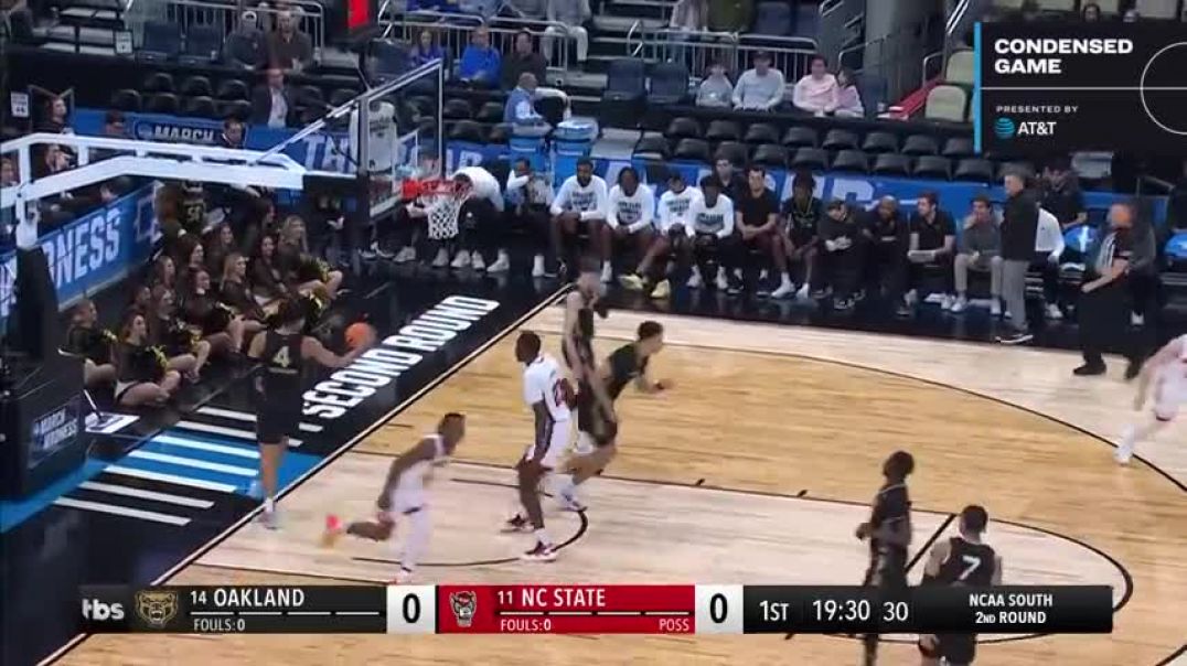 ⁣NC State vs. Oakland - Second Round NCAA tournament extended highlights
