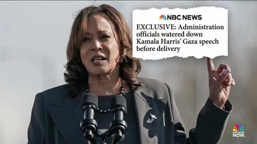 ⁣Administration officials reportedly watered down Kamala Harris' Gaza speech