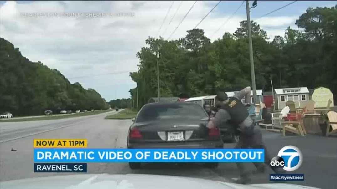 ⁣Video shows dangerous shootout between deputies and man after being pulled over