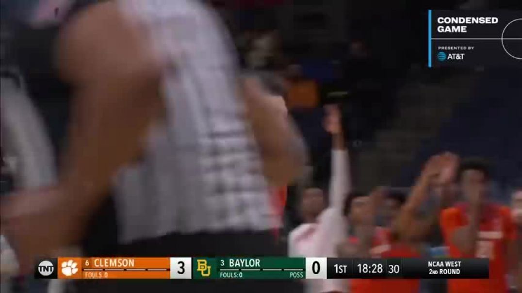 ⁣Clemson vs. Baylor - Second Round NCAA tournament extended highlights