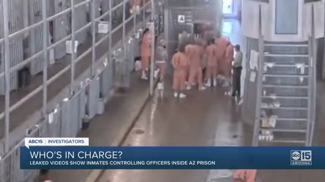 ⁣Newly leaked Florence, Arizona prison video shows inmates trap officers in stairwell