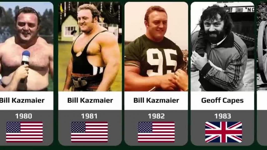⁣The World's Strongest Man All Winners