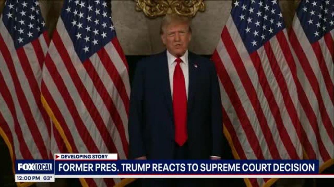 ⁣Donald Trump reacts to Supreme Court ballot decision