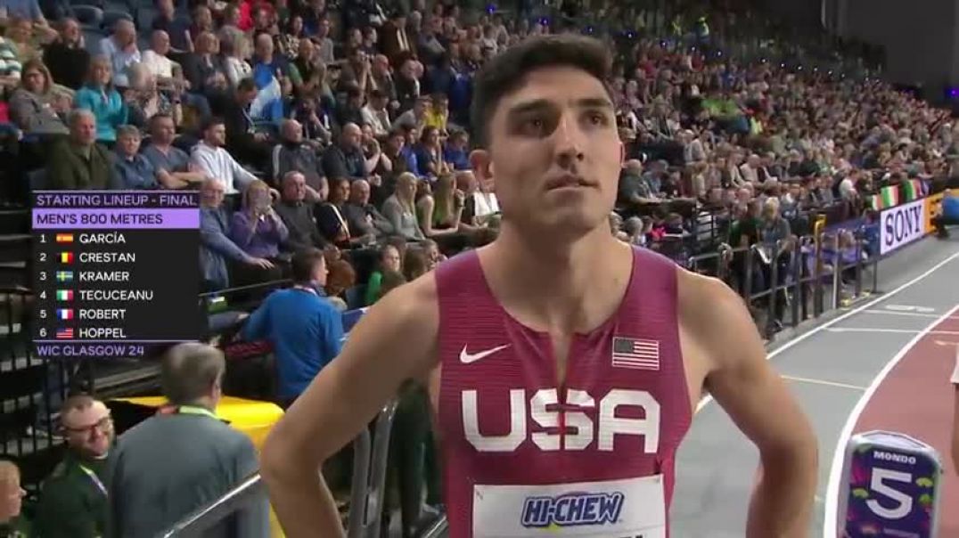 ⁣Bryce Hoppel completes epic comeback to claim men's 800m Indoor World title| NBC Sports