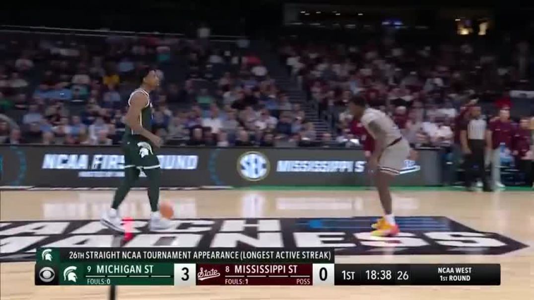 ⁣Michigan State vs. Mississippi State: First Round NCAA tournament extended highlights