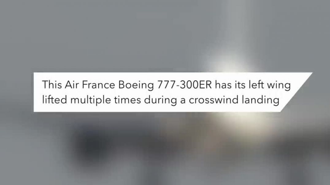 ⁣777 Crosswind Landing Goes Wrong