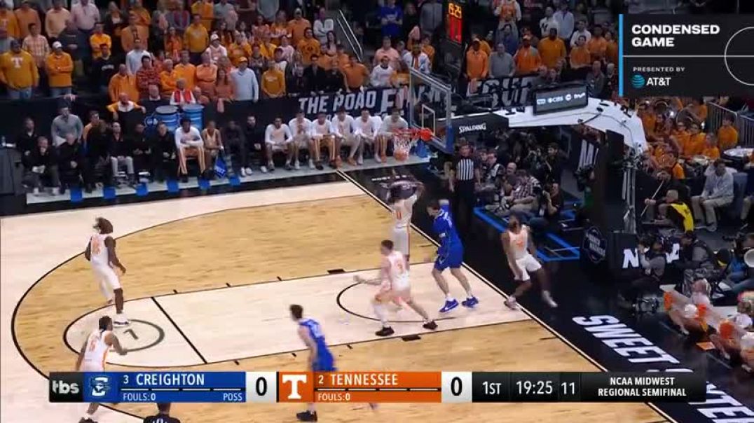 ⁣Tennessee vs. Creighton - Sweet 16 NCAA tournament extended highlights