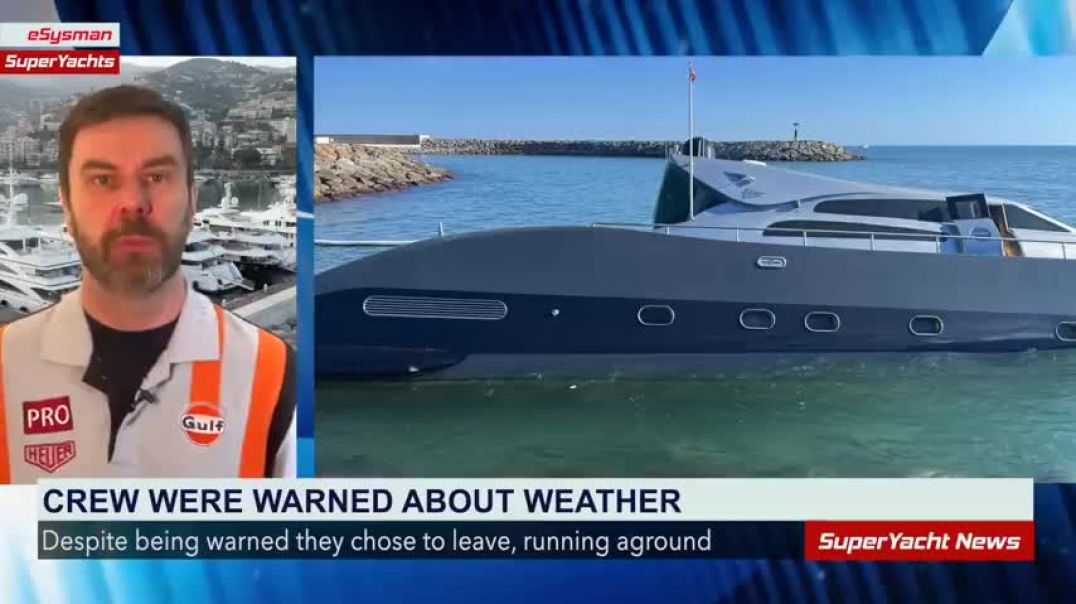 ⁣‘Top Secret’ Superyacht Spied!   Crew of Grounded Yacht Warned   SY News Ep308
