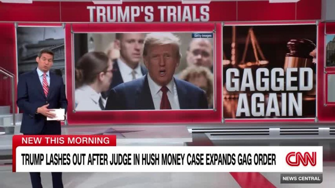 ⁣Trump lashes out after judge in hush money case expands gag order