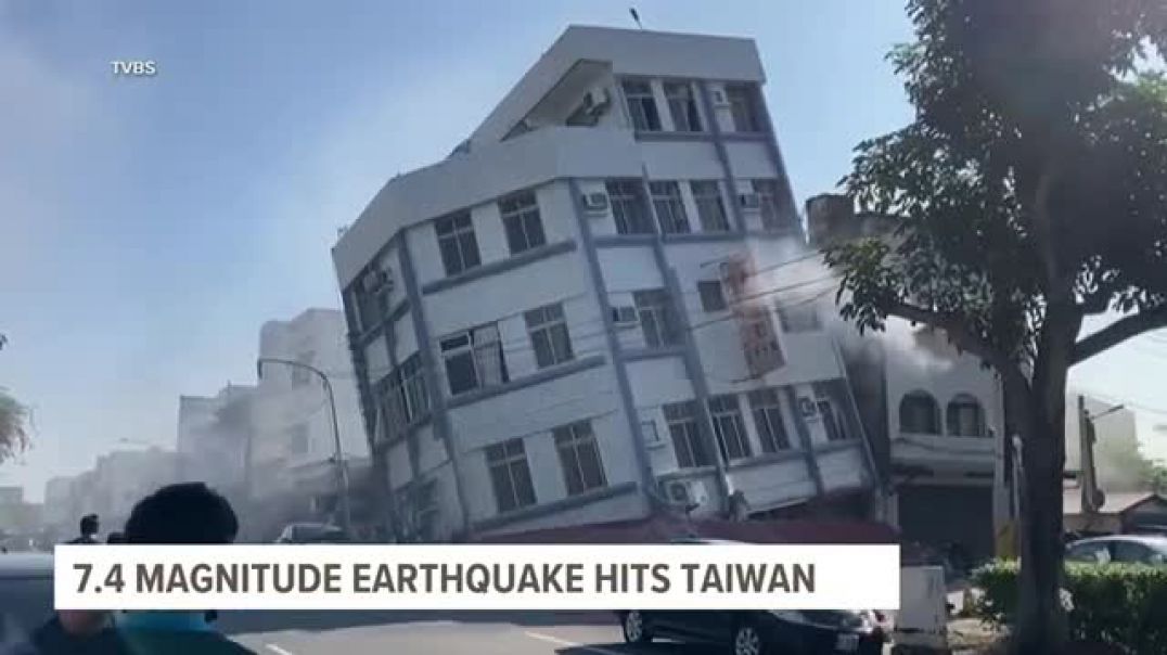 ⁣7.4 magnitude earthquake shakes Taiwan