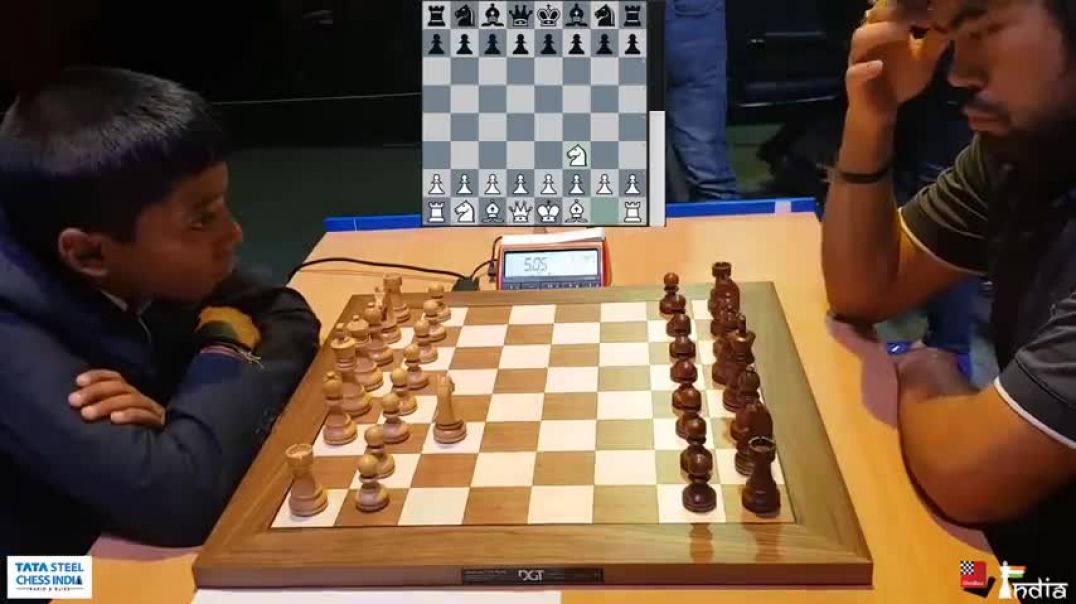 ⁣13-year-old Pragg offers a draw to Hikaru Nakamura   Commentary by Sagar