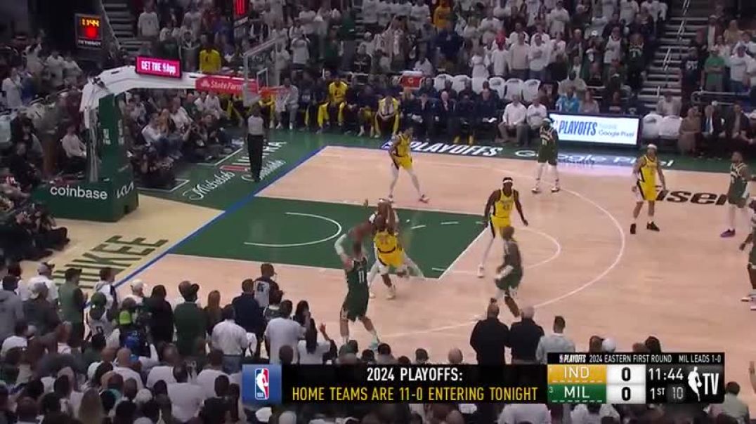 ⁣#6 PACERS at #3 BUCKS   FULL GAME 2 HIGHLIGHTS   April 23, 2024
