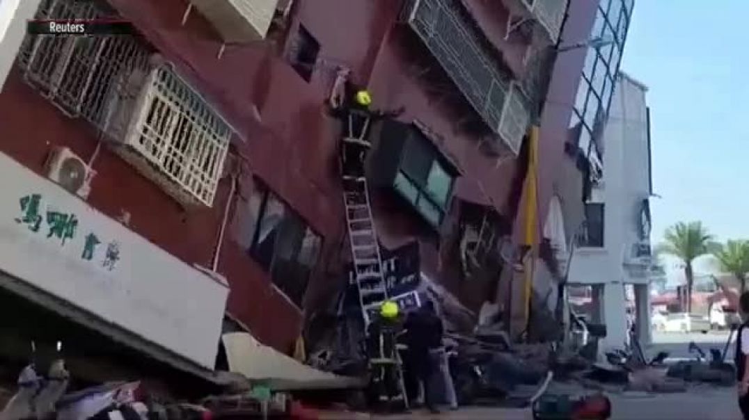 ⁣Major Taiwan quake topples, causes damage to buildings   ABS-CBN News