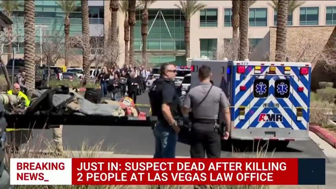 ⁣Suspect dead after killing 2 people in Las Vegas law office