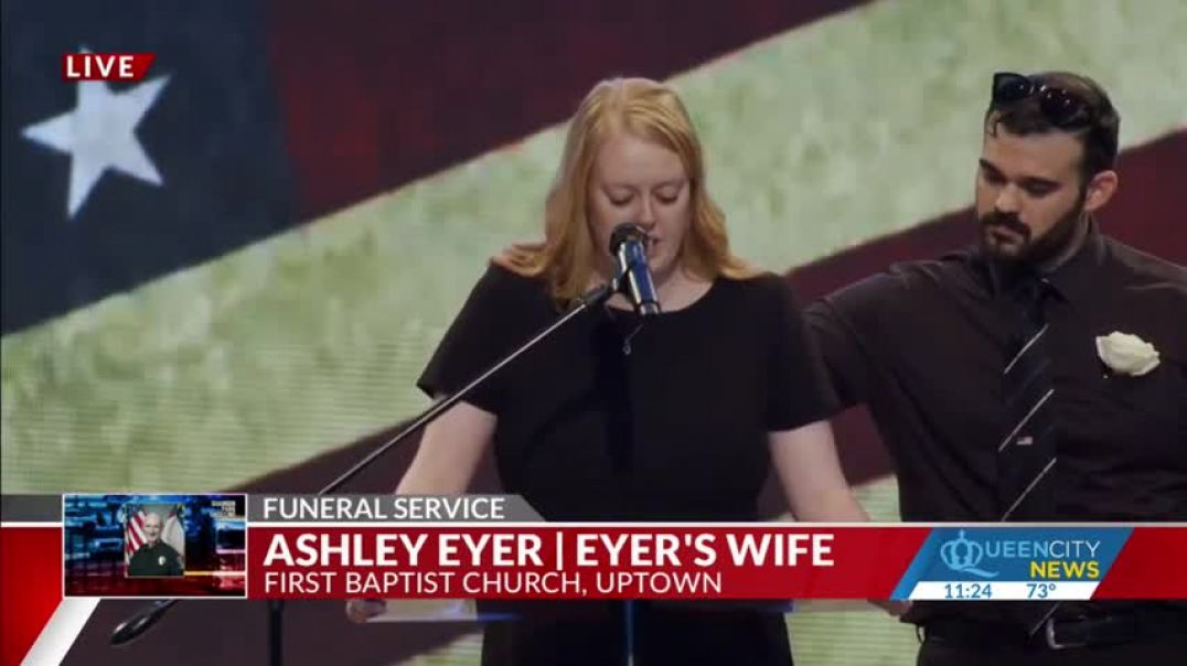 Ashley Eyer pays tribute to her husband, Officer Joshua Eyer