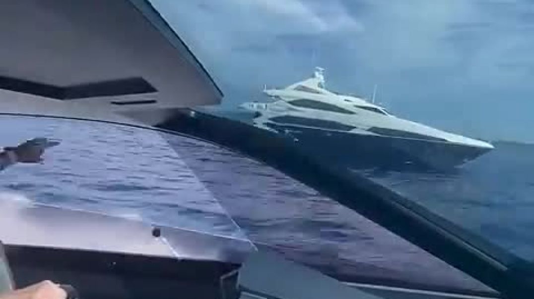 ⁣Conor McGregor cruising the open sea on his Lamborghini yacht