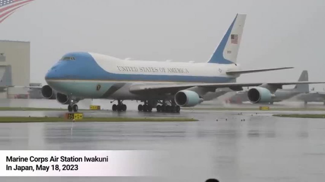 President Biden Arrives in Japan on Air Force One for G7 Summit in Hiroshima 2023