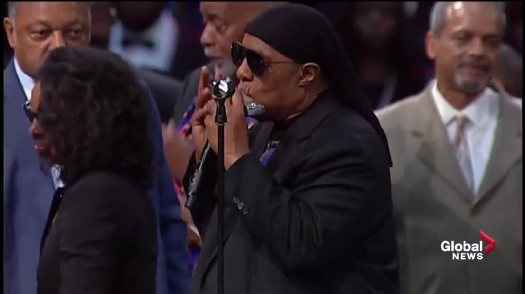 ⁣Aretha Franklin funeral: Stevie Wonder's FULL performance
