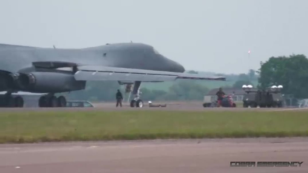 ⁣FULL POWER! B1 bombers launch, flypast and recover from a European mission 🔥