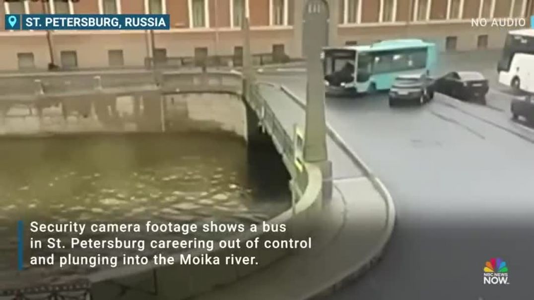 ⁣Russian bus plunges into river, killing passengers