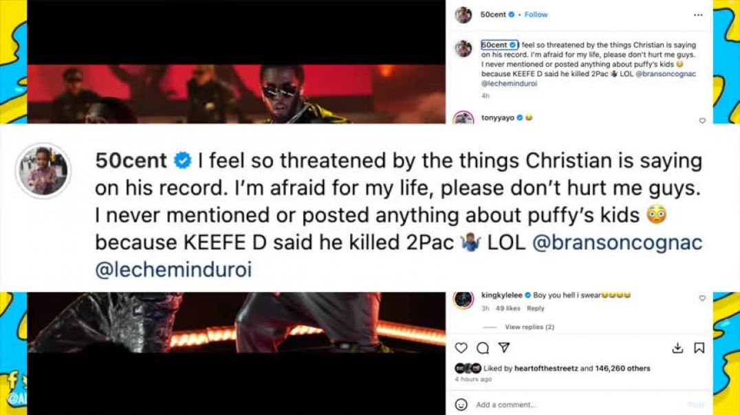 ⁣I Feel Threatened  50 Cent Pleads With King Combs After Hearing Pick A Side Diss