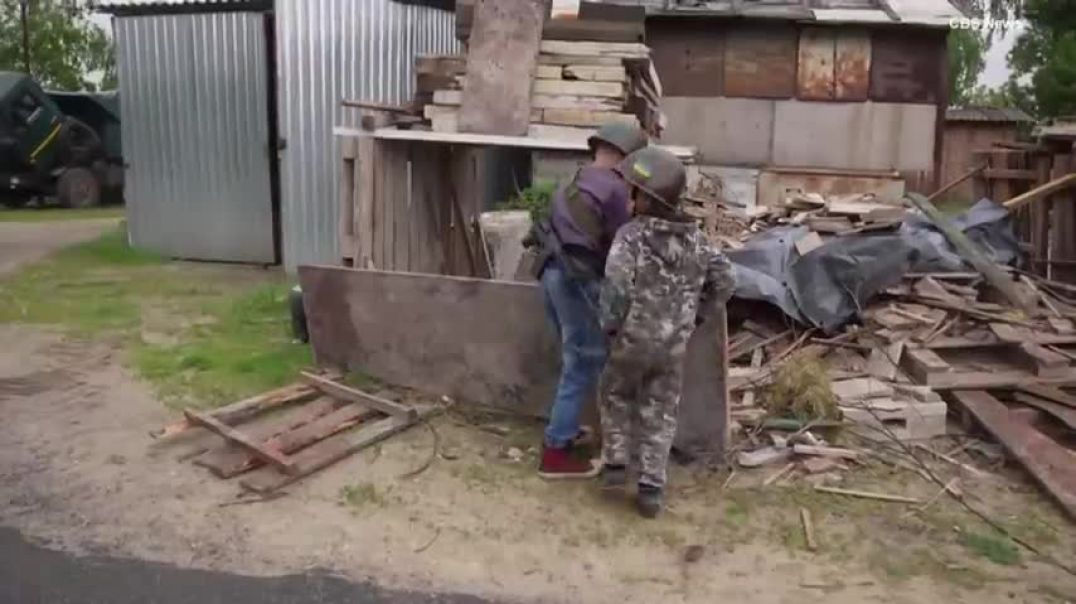 ⁣Ukrainian Kids Act Out War After Russians Destroy Village