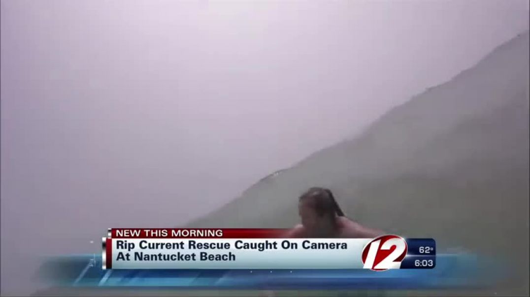 ⁣Rip current rescue caught on camera at Nantucket beach