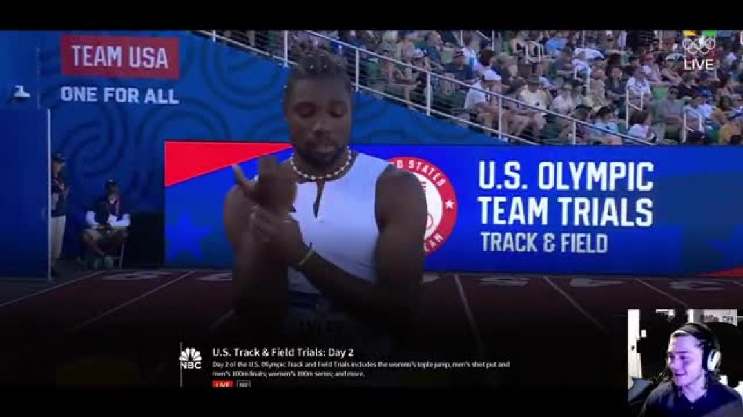 ⁣FALSE START in Noah Lyles 100m Heat - U.S. Olympic Trials For Paris 2024 (FULL RACE)