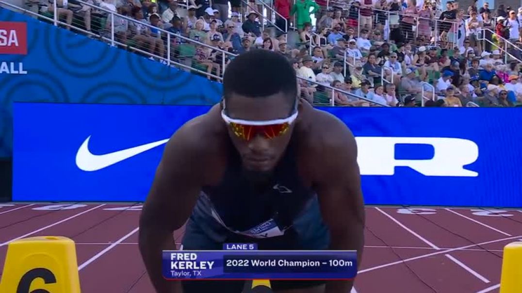 ⁣Fred Kerley DOMINATES men's 100m heat with winning 10.03-second run | NBC Sports