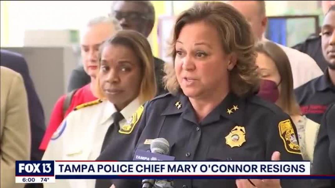 ⁣Tampa police chief resigns after footage shows her flashing badge in golf cart traffic stop