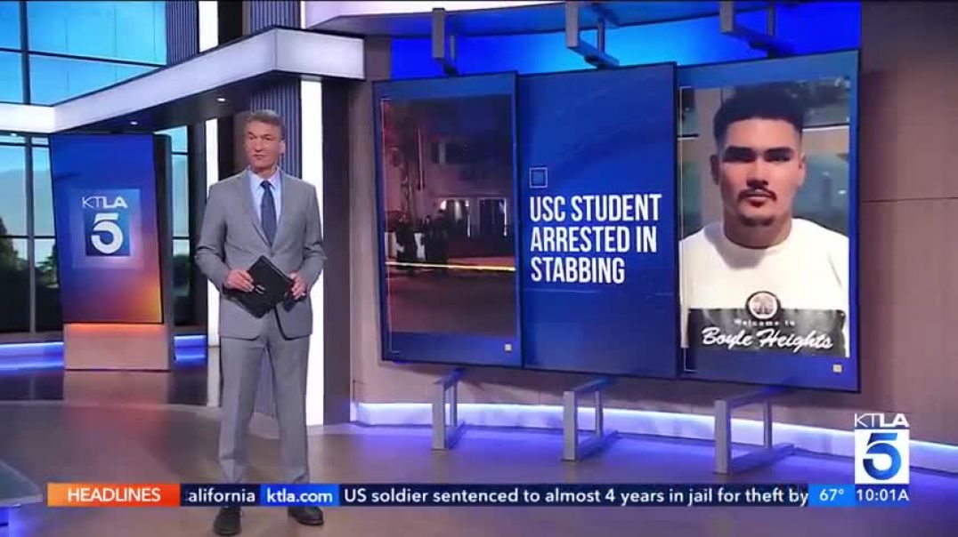 ⁣USC student arrested in stabbing death of homeless man