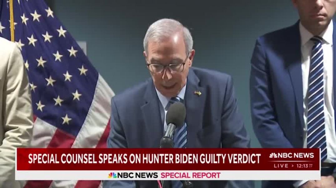 ⁣Special Counsel Weiss speaks on Hunter Biden verdict 'Everyone must be accountable'