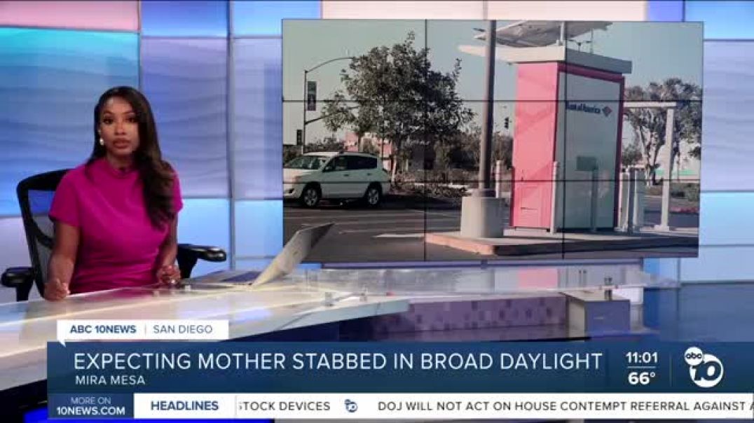 ⁣Pregnant woman stabbed multiple times at San Diego drive-thru ATM