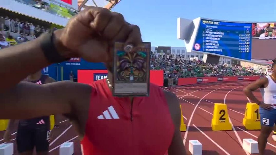 ⁣Noah Lyles, with Exodia the Forbidden One, punches 100m finals ticket at Trials   NBC Sports
