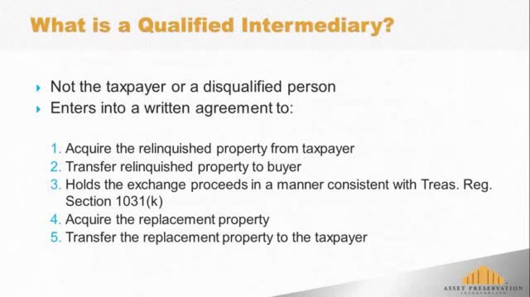 ⁣What is a Qualified Intermediary   FAQ   Asset Preservation, Inc